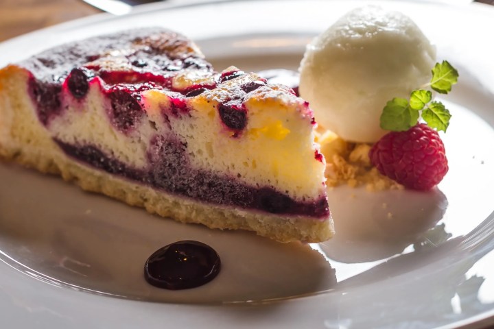 a piece of chocolate cake on a plate