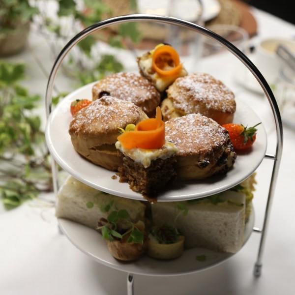 a plate of food on a table