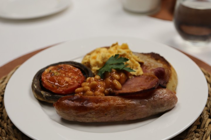 a plate of food on a table